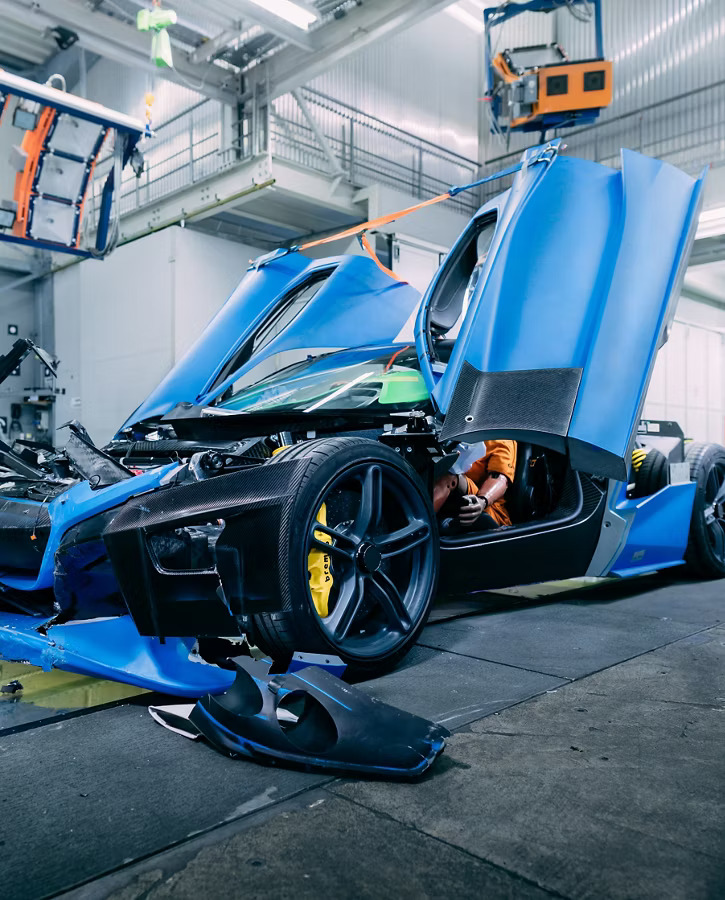 Development vehicle being loaded onto aircraft for confidential engineering programme movement